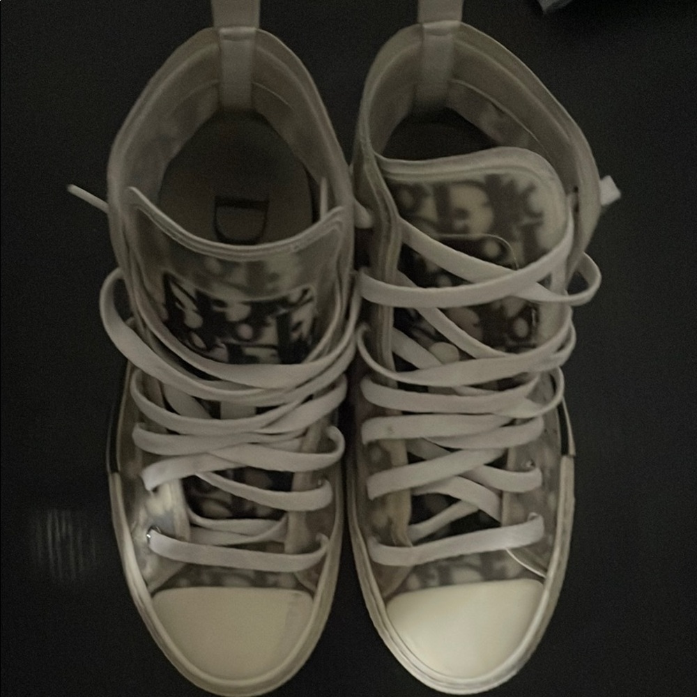 Dior High-Top Sneakers - White and Gray